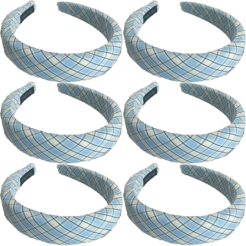 Cloth Plaid Sweet Headband Women's Korean Fashion Fresh Hair Band Outdoor Hair Accessories