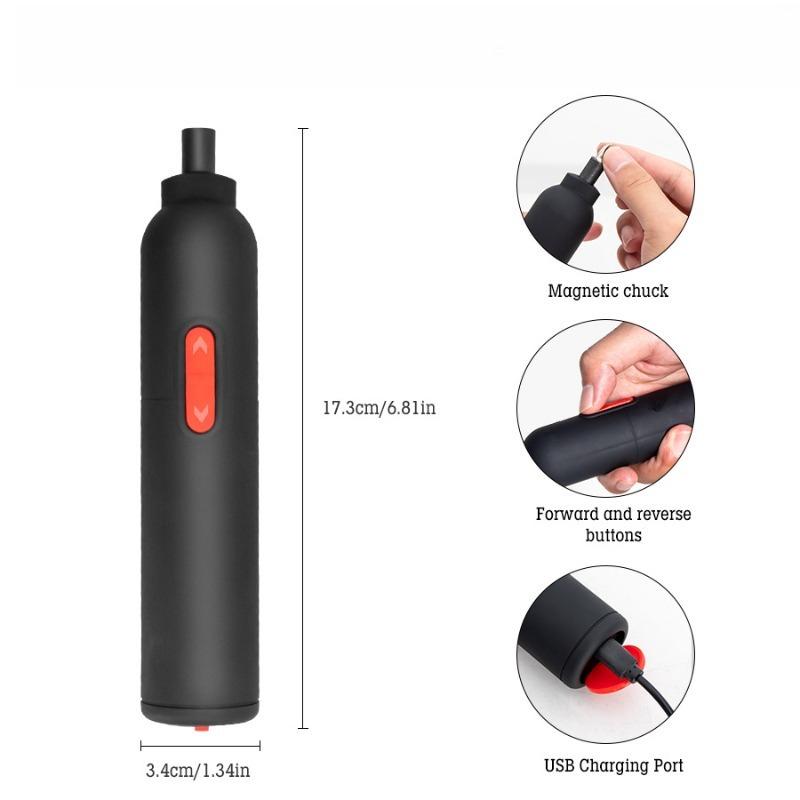 Мини Электрическая Отвертка USB Литиевая Прочная Многофункциональная Маленькая Электродрель Домашний Ремонт DIY Аксессуары Набор Инструментов