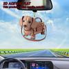 2Pcs Automobile Pendant Acrylic Dog Shape Acrylic Christmas Tree Ornament Car Interior Bag Hanging Accessories