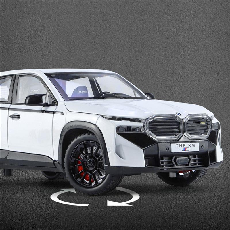 1/24 BMW The XM SUV Модель спортивного автомобиля из сплава Литой металлический игрушечный автомобиль Модель транспортного средства Симуляция Звук и свет Коллекция Детский подарок