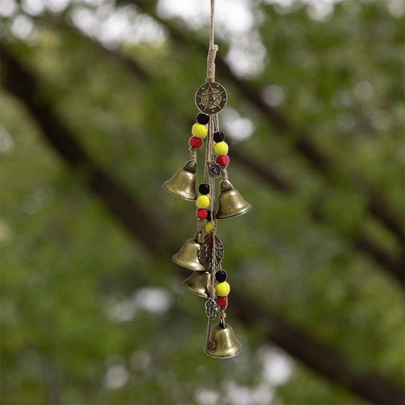 Witch Bells Outdoor Metal Wind Chimes Yard Garden Hanging Ornament Magical Wind Chimes Witch Bells Protection For Door Knob Hang