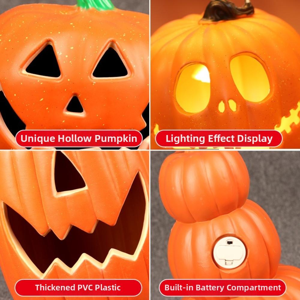 Hallow Decorative Lights Pumpkin Lights Face Design Funny Shape Halloween Decorations Lantern Lights Easter Celebration