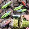 SOUGAYILANG 3pcs Umpan Pancing 3D Fish Eyes Double Hooks Soft Fishing Bait Soft Fishing Lures Outdoor Sea Fishing Tackle