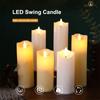 3pcs Led Electronic Candle Light Household Smokeless Lighting Birthday Hotel Wedding Decoration Scene Layout Props Candle Lamp