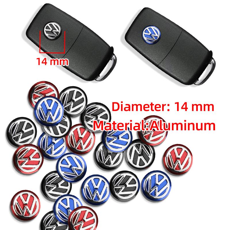 For VW 14mm Car Key Badge Emblems Replacement Car Key Stickers For Volkswagen VW Polo Passat B5 B6 B7 T4 T5 Golf 4 5 6 Tiguan Jetta GTI zs3