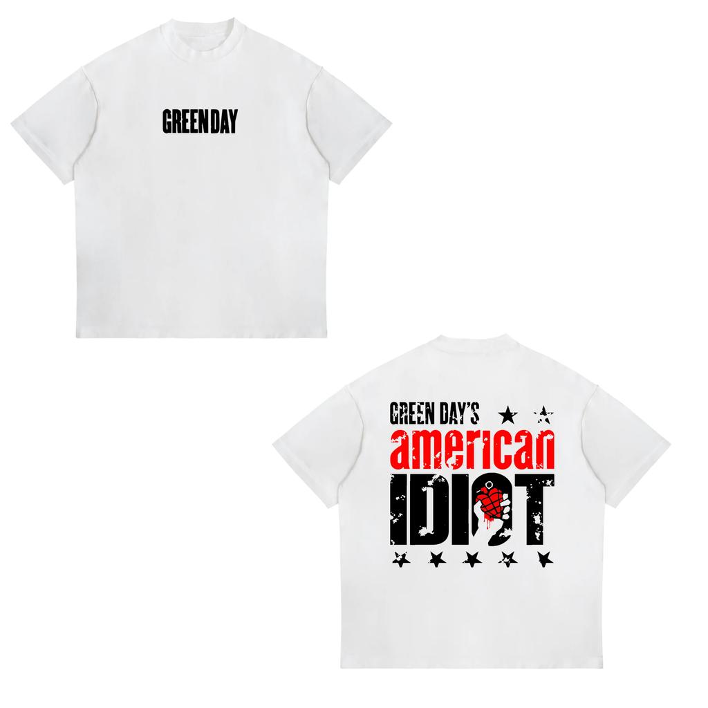2026 Green Day American Idiot Hysteria T Shirt Unisexs Rock Music Classic Band Tee Shortsleeved Women Fashion Street Top