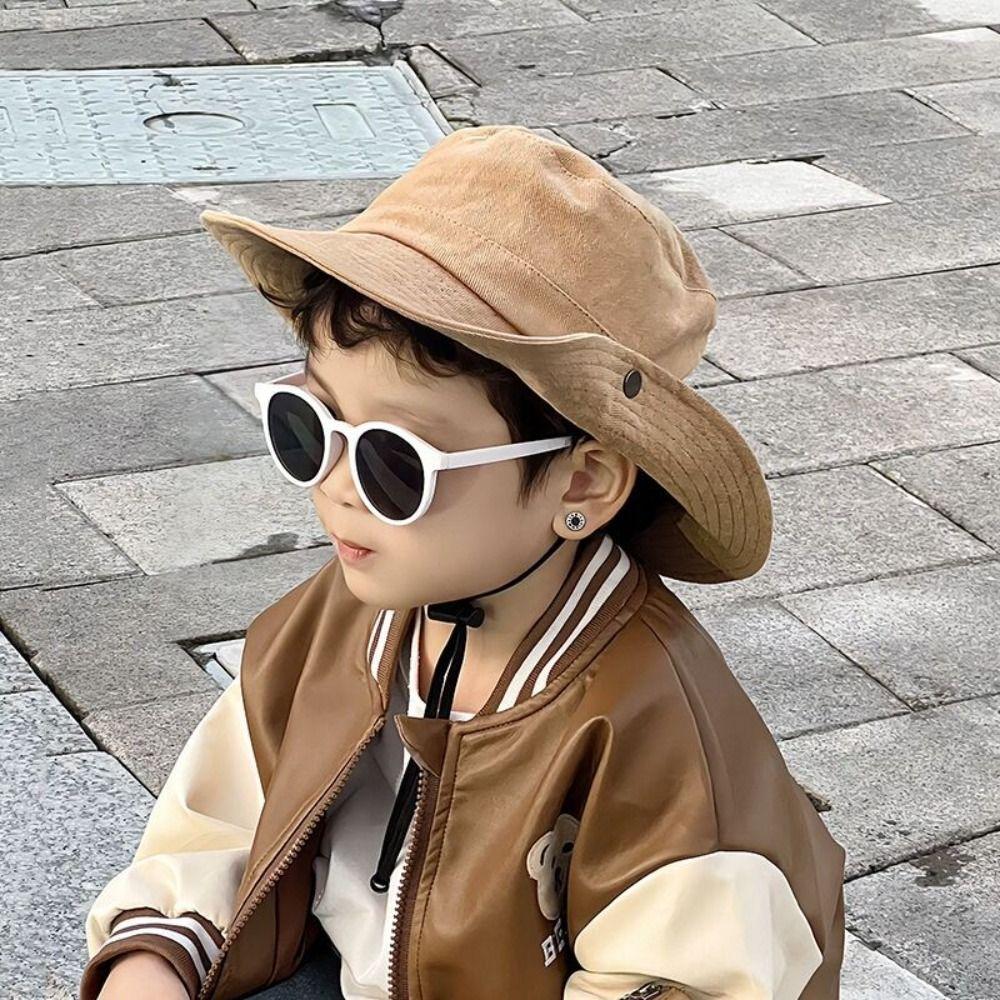 Детская шапка-рыболов на шнурке, быстросохнущая, детская летняя шляпа от солнца, цветная панама для отдыха на природе