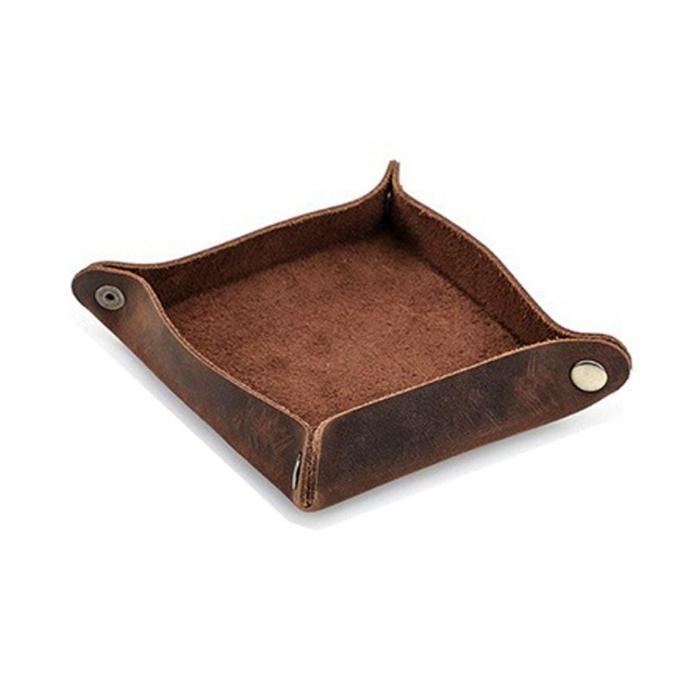Foldable Desk Organizer Snap Closure Desktop Storage Tray Compact Snap Valet Tray Home Ofiice