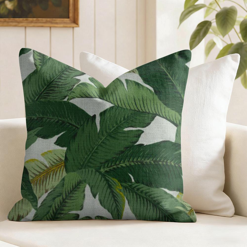 Nordic tropical plam tree green Cushion Cover Summer Linen Pillow Case Organic Fabric Cushion Cover DoubleSided Sofa Home Decor