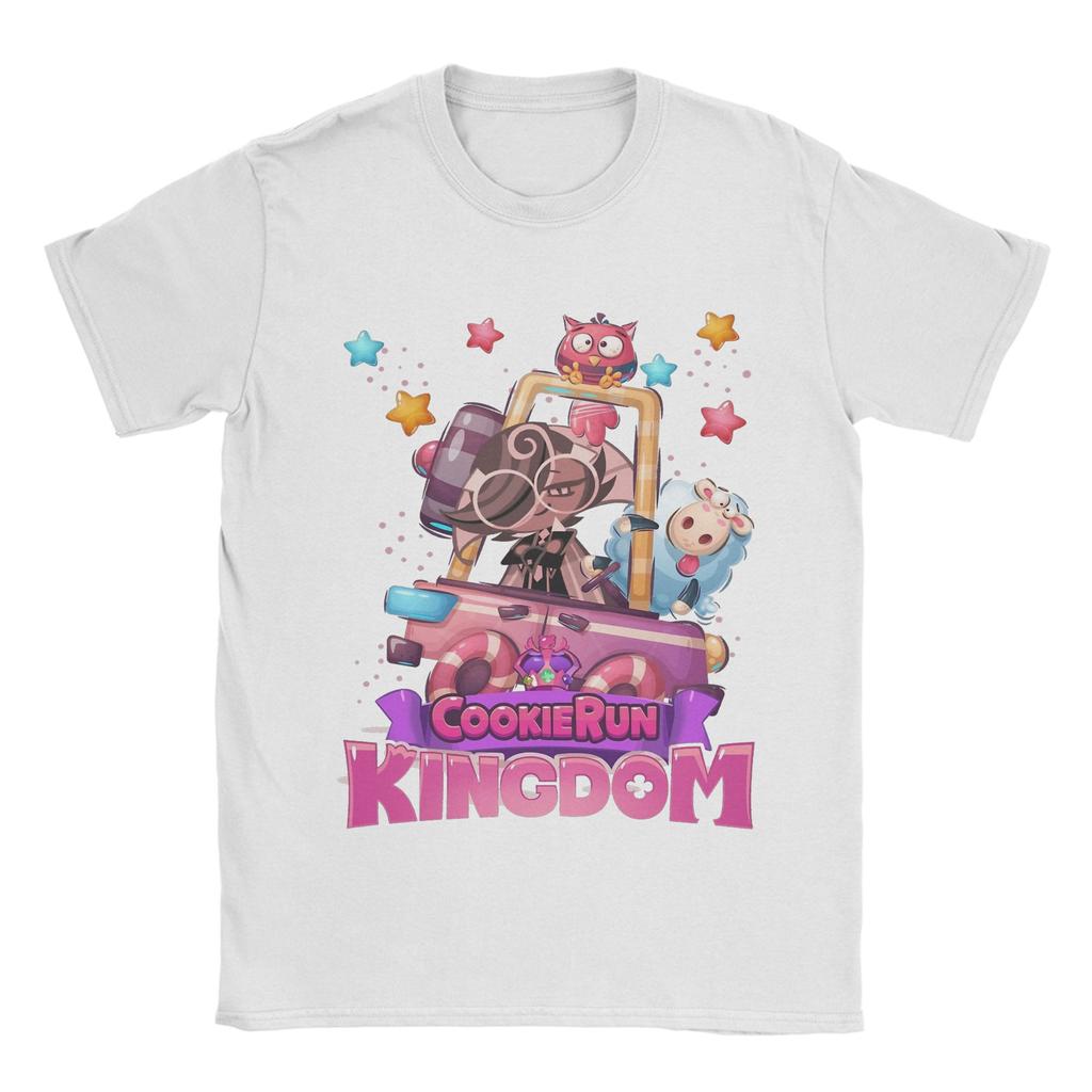 Cookie Run Kingdom Футболки Мужские Чистый Хлопок Забавная Футболка Круглый Вырез Футболки Короткий Рукав Одежда Новинка