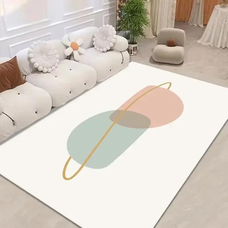 Современный Простой Стиль Ковер Гостиная Кремовый Ветер Декорация Ковры Большой Площади Спальня Детская Прикроватный Татами Нескользящие Напольные Коврики