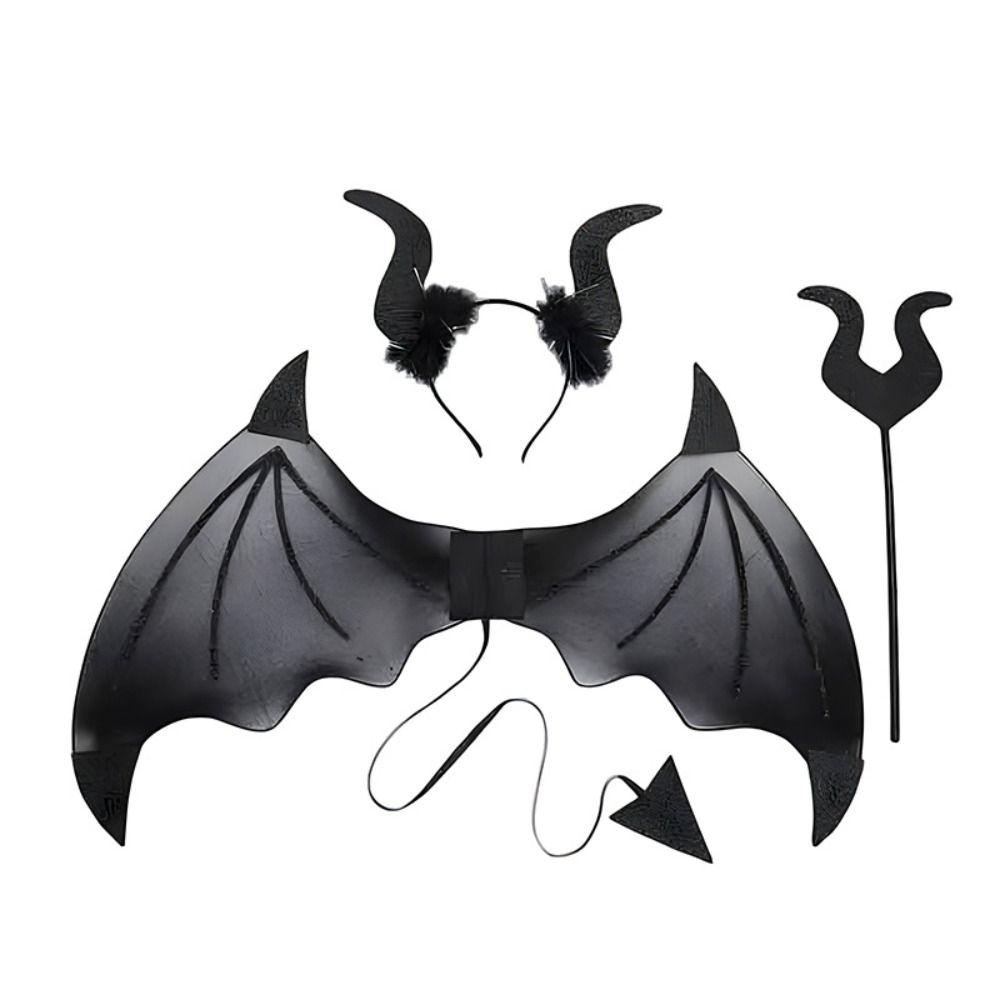 Devil Halloween Costume Cosplay Props Cosplay Halloween Wand Fashion Demon Horn Hair Band  Adults