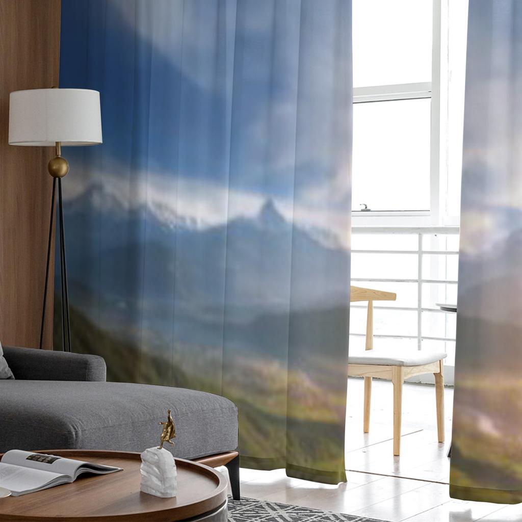 Shangri-La Роскошные шифоновые прозрачные шторы для гостиной, спальни, украшения, оконная вуаль, тюлевая занавеска