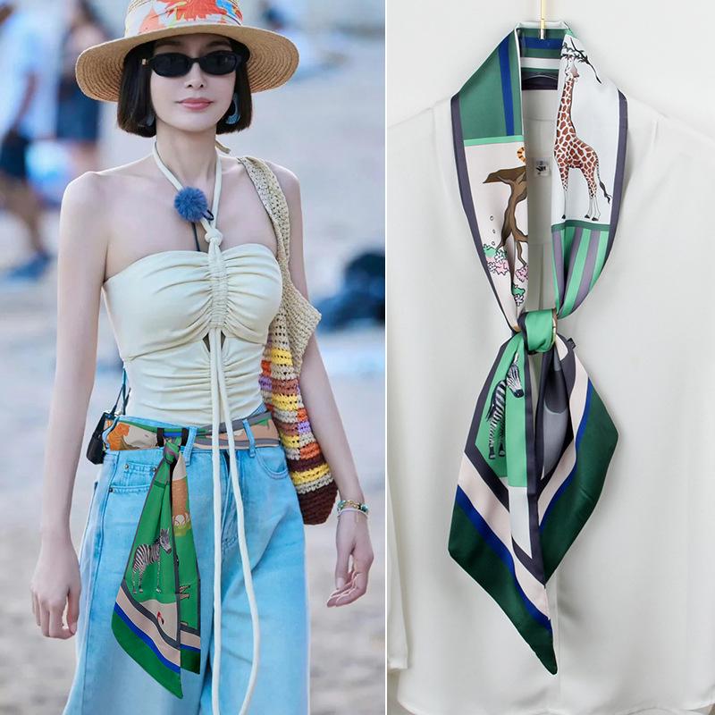 Женский модный шарф-пояс 2025: Стильный поясной аксессуар для юбок и джинсов - Длинный, элегантный дизайн с лентой