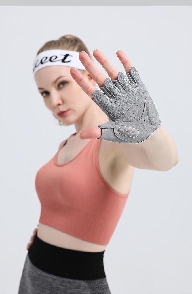 New Unisex Fitness Gloves: Outdoor Cycling, Half-Finger, Wear-Resistant, Non-Slip, Shock-Absorbing, Palm Protection, Breathable