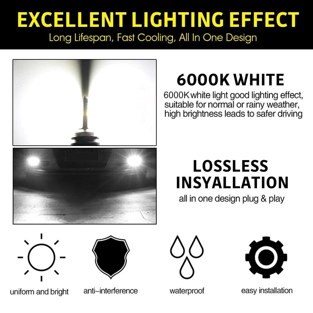 2 шт. H7 комплект светодиодных фар 80 Вт 10000 лм лампы дальнего или ближнего света 6000 К белый IP 68 водостойкие светодиодные фары Canbus автомобильные аксессуары