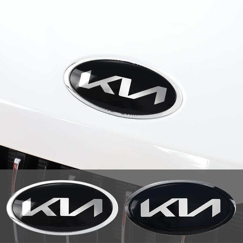 AANG1 Car Front Hood Emblem Rear Trunk Badge Sticker For KIA Sportage Ceed Sorento Cerato Optima Picanto Rio Soul Car Accessories