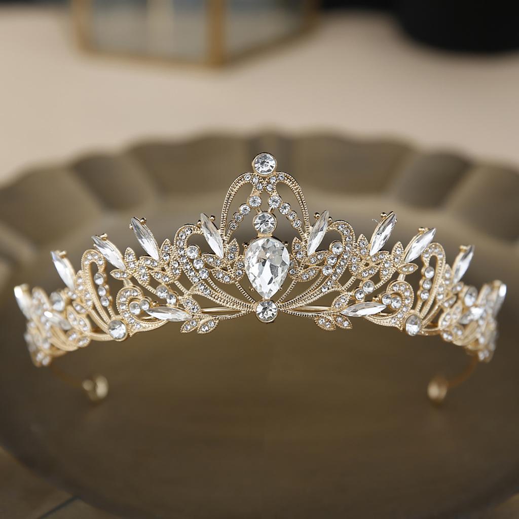 Свадебная корона тиара свадебные аксессуары корона со стразами