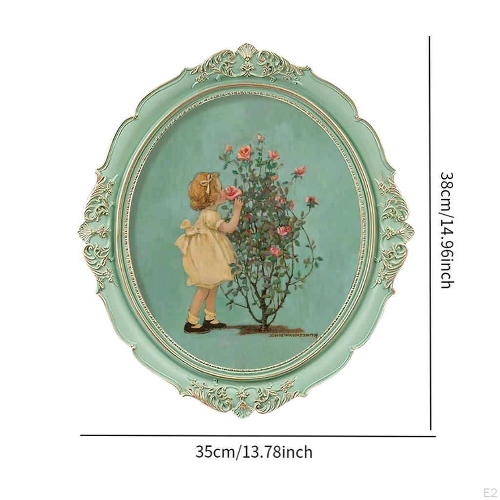 Овальная фоторамка из смолы 35x38 см, украшение для дома, ручная работа, фотогалерея, искусство, многофункциональность, элегантность