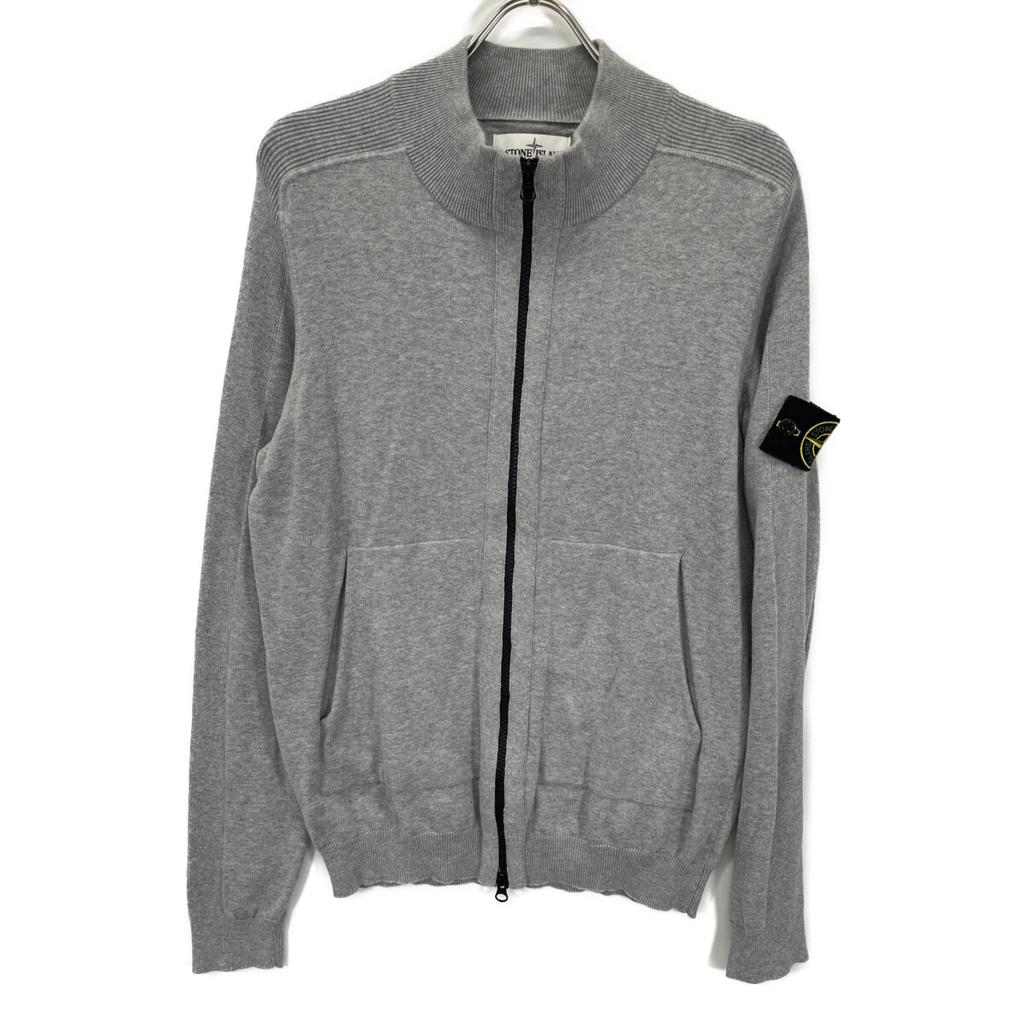 STONE ISLAND 6415562B2 Серый Хлопковый Компактный Вязаный Кардиган на Молнии топы M серыйБ/у