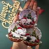 Decorative Shell Sleeping Dog Christmas Ornament 2D Xmas Dog Keychain  Christmas