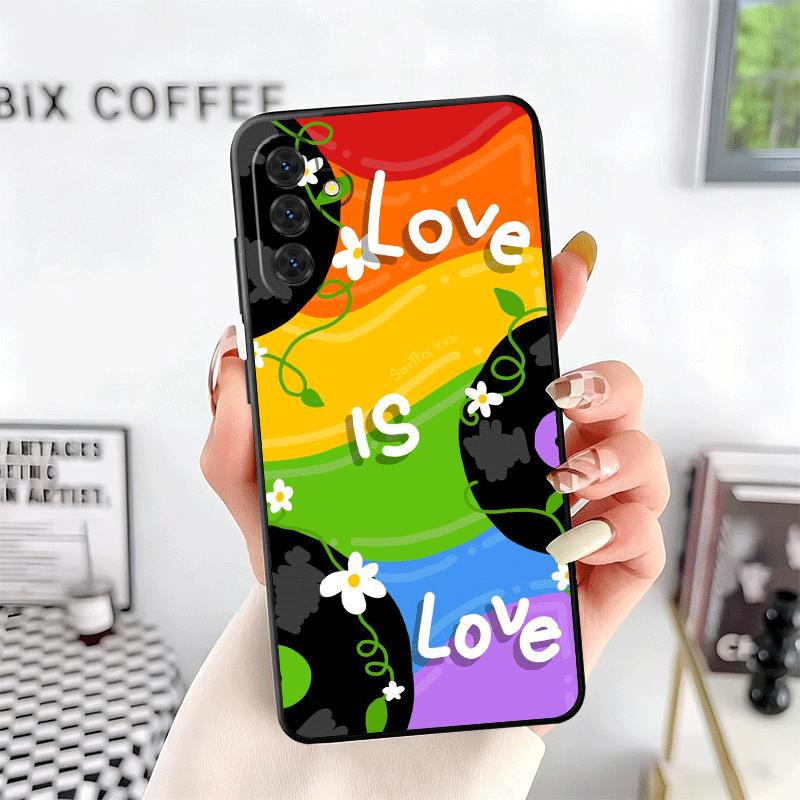 LGBT Rainbow Love Is Love Soft Phone Case for Samsung A17 A37 A57 A16 A26 A36 A56 A15 A25 A35 A55 A14 A24 A34 A54 A13 A23 A33 A5