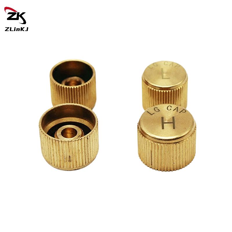 (ZYDD01) 1Pcs Car Air Conditioner Refrigerant Dust Cover Valve Core Cap Auto High Low Pressure Caps Fit for most cars with R134a