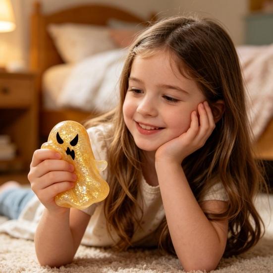 5Pcs Halloween Ghost Slow-Rising Squeeze Toy Set TPR Fidget for Stress