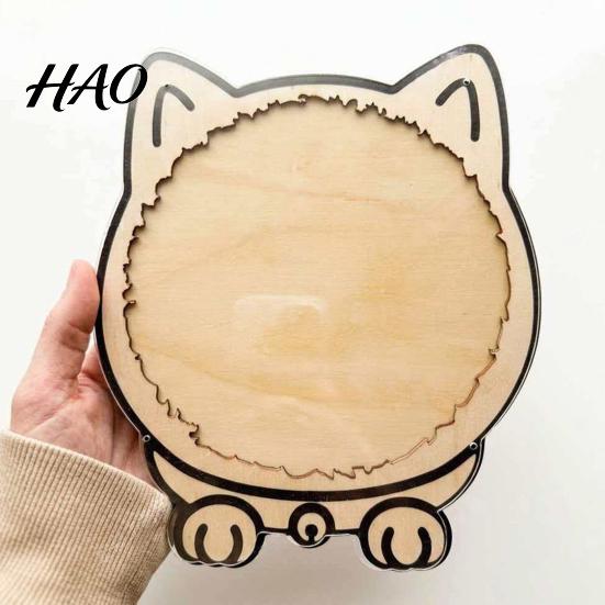 Indoor Leisure Time Puzzles Colored Cat Shaped Wooden Jigsaw Puzzle, Creative Desktop Ornament, Unique Animal Shape Cute Themed Gifts Wood Puzzles,