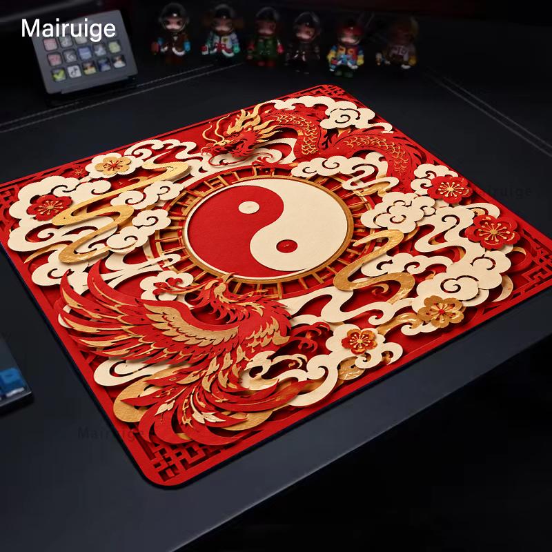 Yin-yang Balance E-Sports Mousepad Gaming Decoration Pc Desk Accessories Mouse Mat Carpet Office Decor Setup Gamer Deskpad