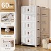 Movable Bedroom & Living Room Storage Cabinet: Folding Wardrobe & Plastic Organizer Shelving Unit