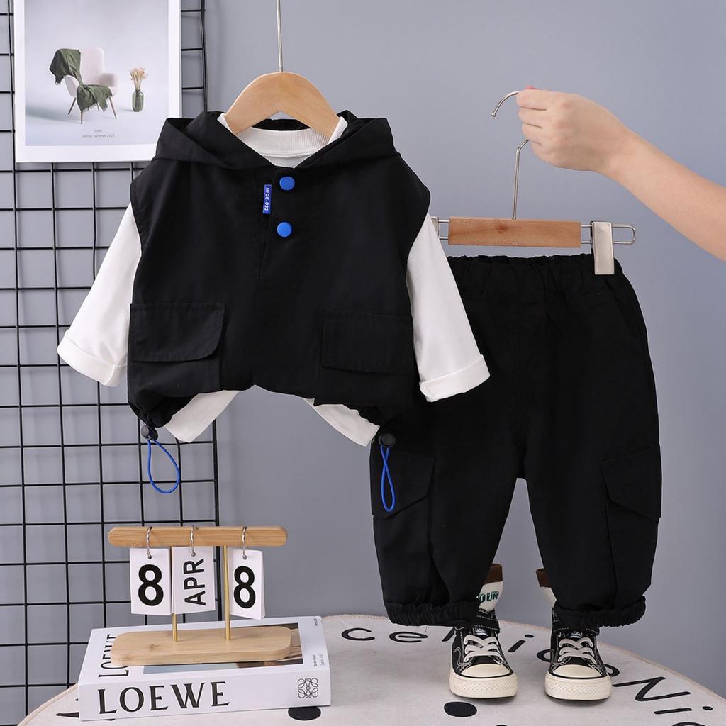 Детский повседневный комплект с длинным рукавом, удобные наряды для повседневной носки