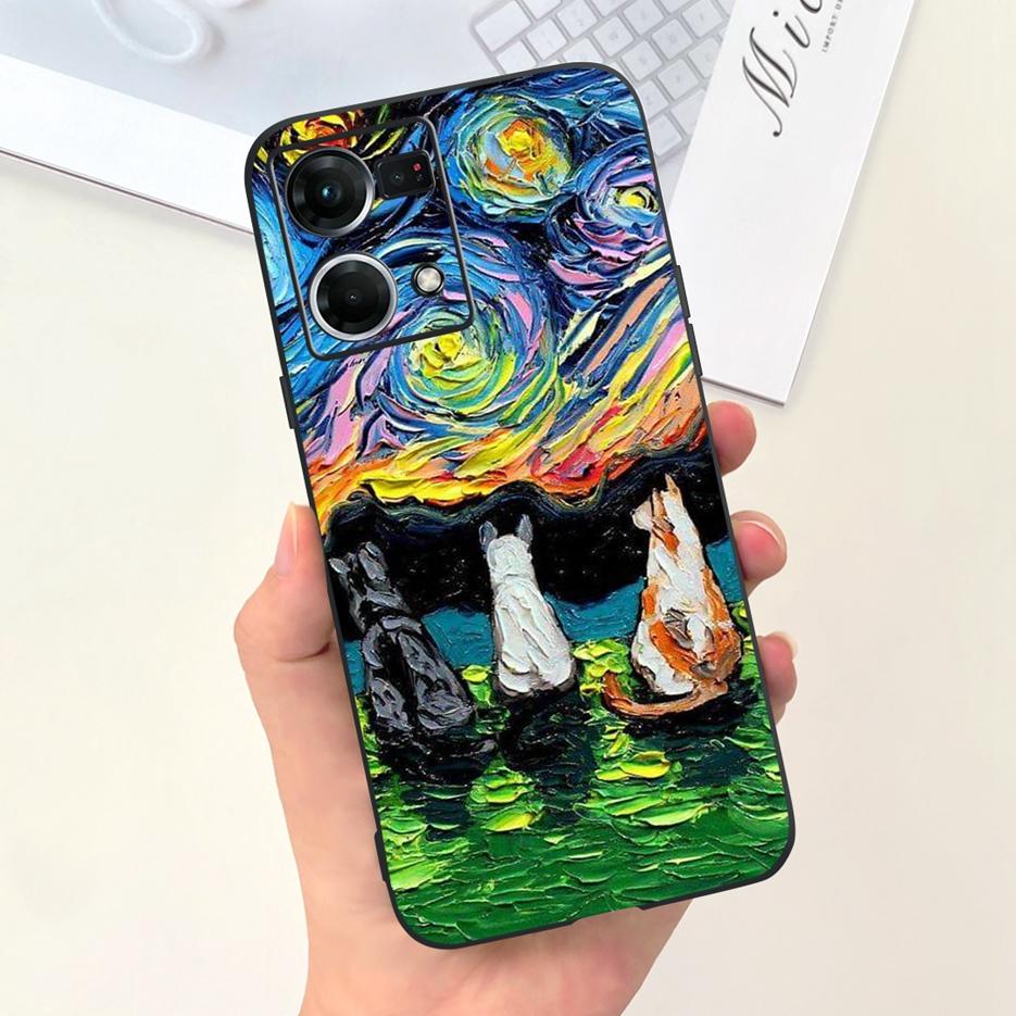 For Oppo F21 Pro 4G Case Oppo Reno7 CPH2363 Cute Fashion Cartoon Cover Soft Silicone Phone Case For Oppo Reno 7 F21Pro 4G Bumper