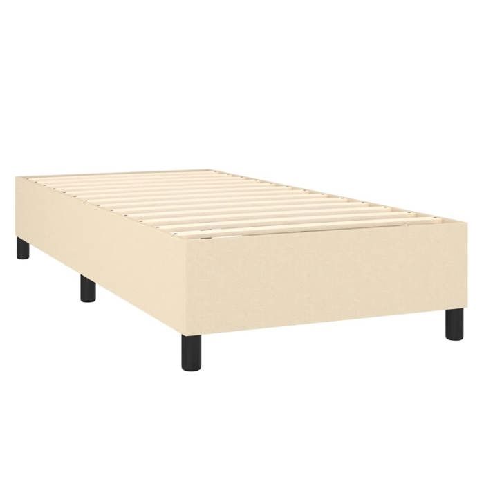 Sommier et matelas - Maison Exclusive - 90x190 cm - Tête de lit réglable - Ressorts ensachés - Crème