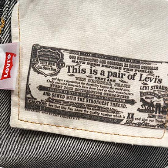 Levi's Мужские джинсы 501 с пуговицами, жесткие, прямые, нестираные, сырой деним, черные, талия 32, длина 32