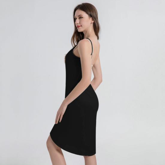 Women Beach Dress Sleeveless Solid Color Off Shoulder Backless Loose One Piece Bikini Cover-up Vacation