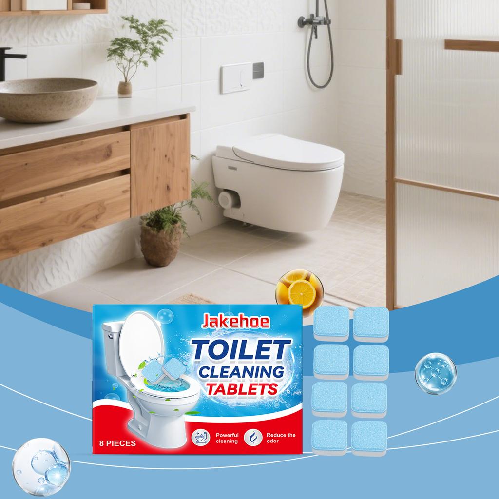 JAKEHOE Toilet Cleaning Tablets Automatic Cleaner Deodorizer Stain Remover Maintenance Shine Long-term Care