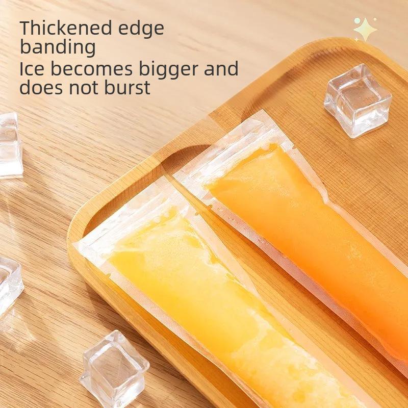 Disposable Self-Sealing Transparent Popsicle Bags, Food-Grade Crush Ice Bags