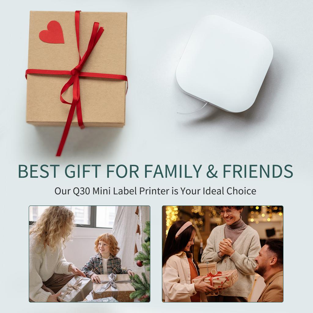Машина для изготовления этикеток Q30, мини-карманный термопринтер для этикеток, все в одном, BT Connect, самоклеящаяся бирка