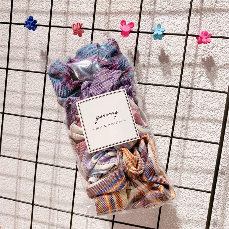 Новые 5 шт./компл. резинки для волос ярких цветов с принтом для женщин, милая повязка для волос, держатель для хвоста, эластичная резинка, модные аксессуары для волос