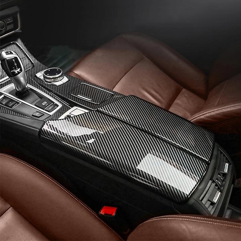 Для BMW 3 5 7 серии 3GT 5GT 6GT X3 X4 X5 X6 X7 углеродное волокно, центральный подлокотник автомобиля, защитный чехол, подлокотник сиденья, коробка