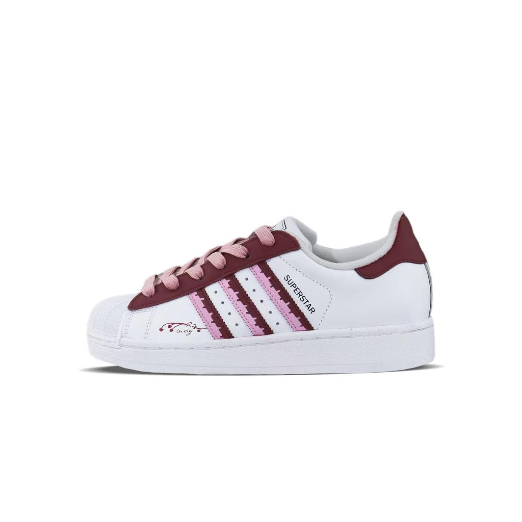 adidas Originals Superstar 2 Устойчивые к истиранию Низкие Скейтбордические кроссовки Унисекс Розовый Белый JH9976(Команда840-3)