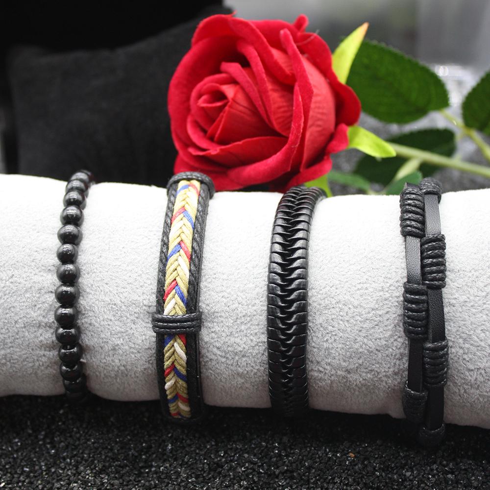 Набор из 5 предметов Мужские повседневные спортивные часы с круглым циферблатомМужские классические часы с браслетом в коробке для занятий спортом на открытом воздухе