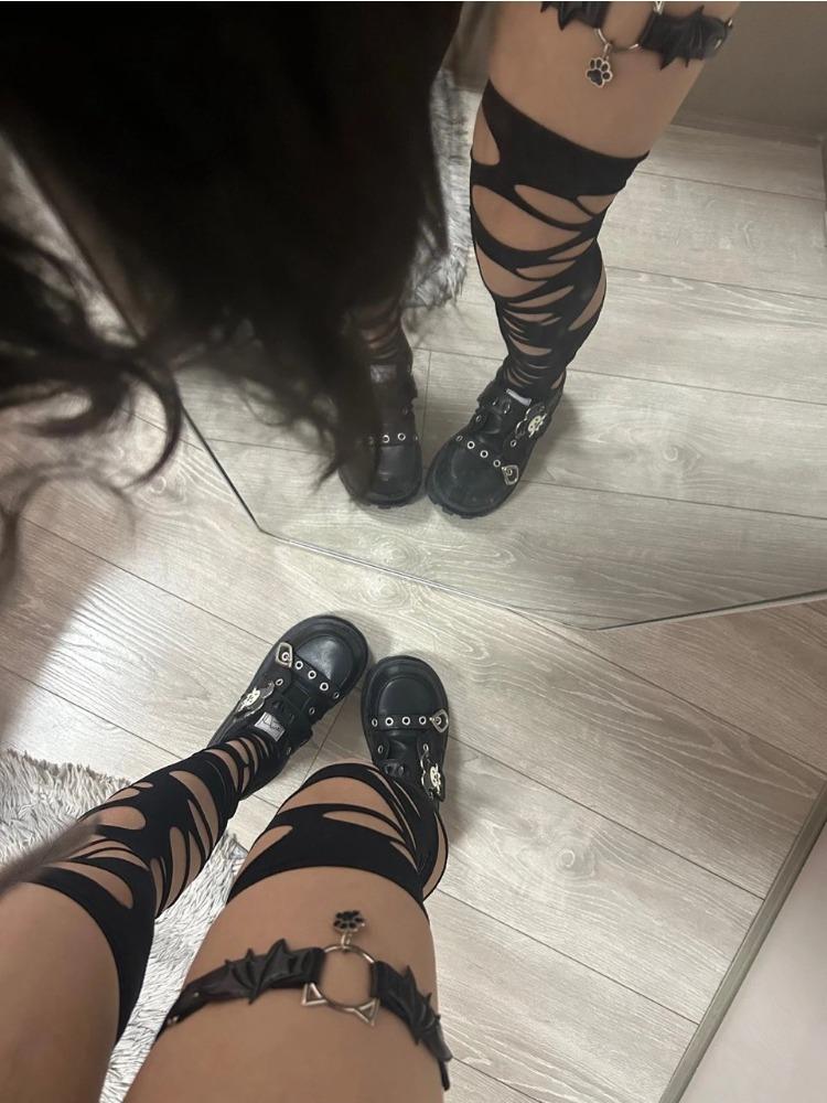 Уличный стиль для девочек Лолита Готическая обувь на платформе, женская обувь для покера Джокер Клоун Украшения Подъемник Подарок на Хэллоуин