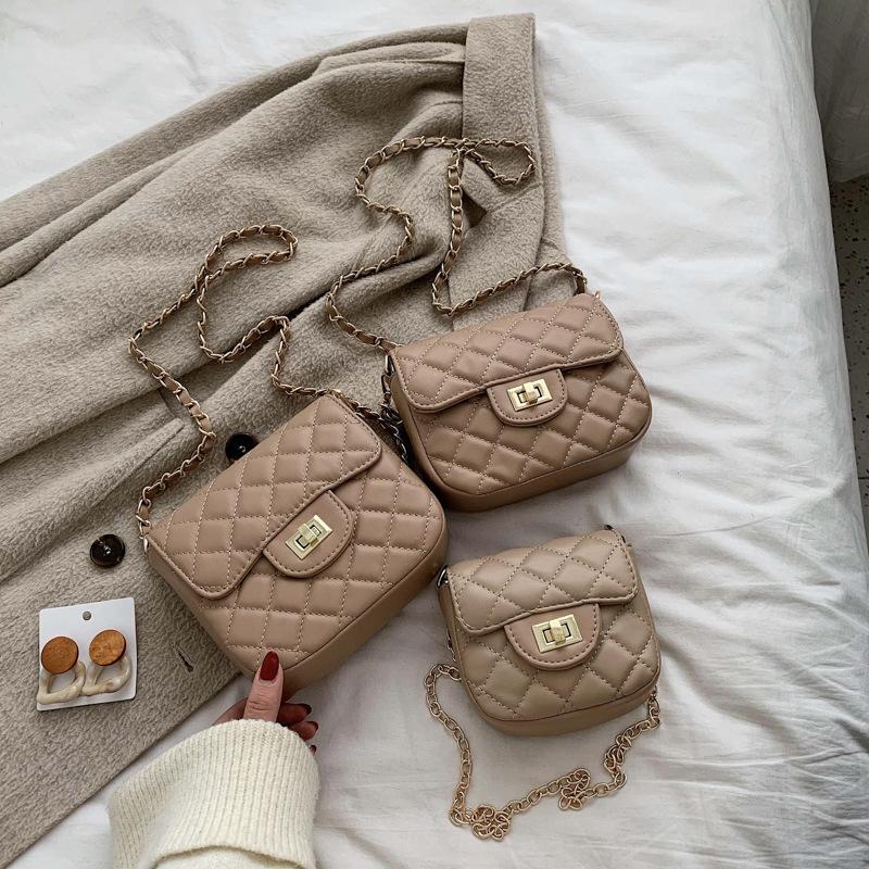 Маленькая сумка женская популярная новая трендовая на плечо универсальная сумка-мессенджер модная ромбовидная сумка на цепочке