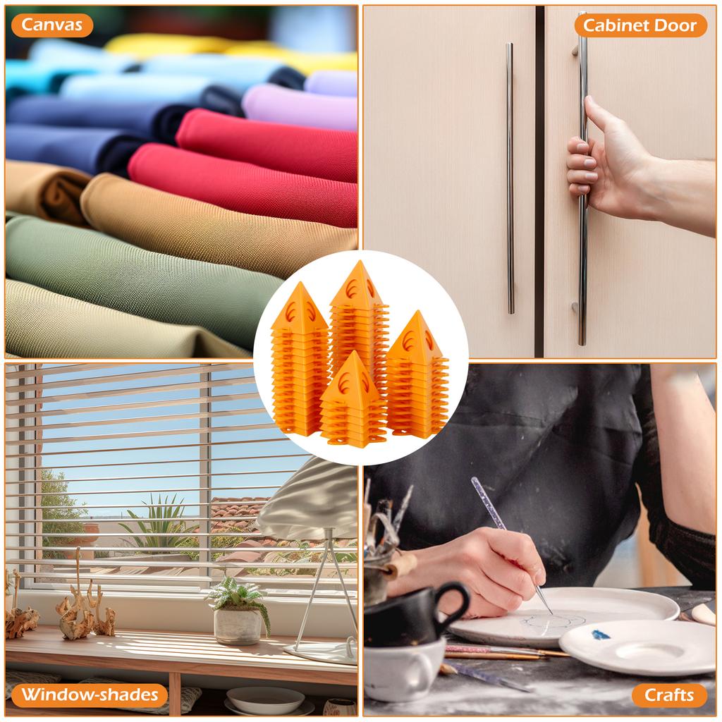 50 шт. Пирамидальные подставки для краски Мини треугольные подставки Треугольные подкладки для краски Ножки Деревообрабатывающий инструмент для холста Дверцы шкафа Подкладка для покраски