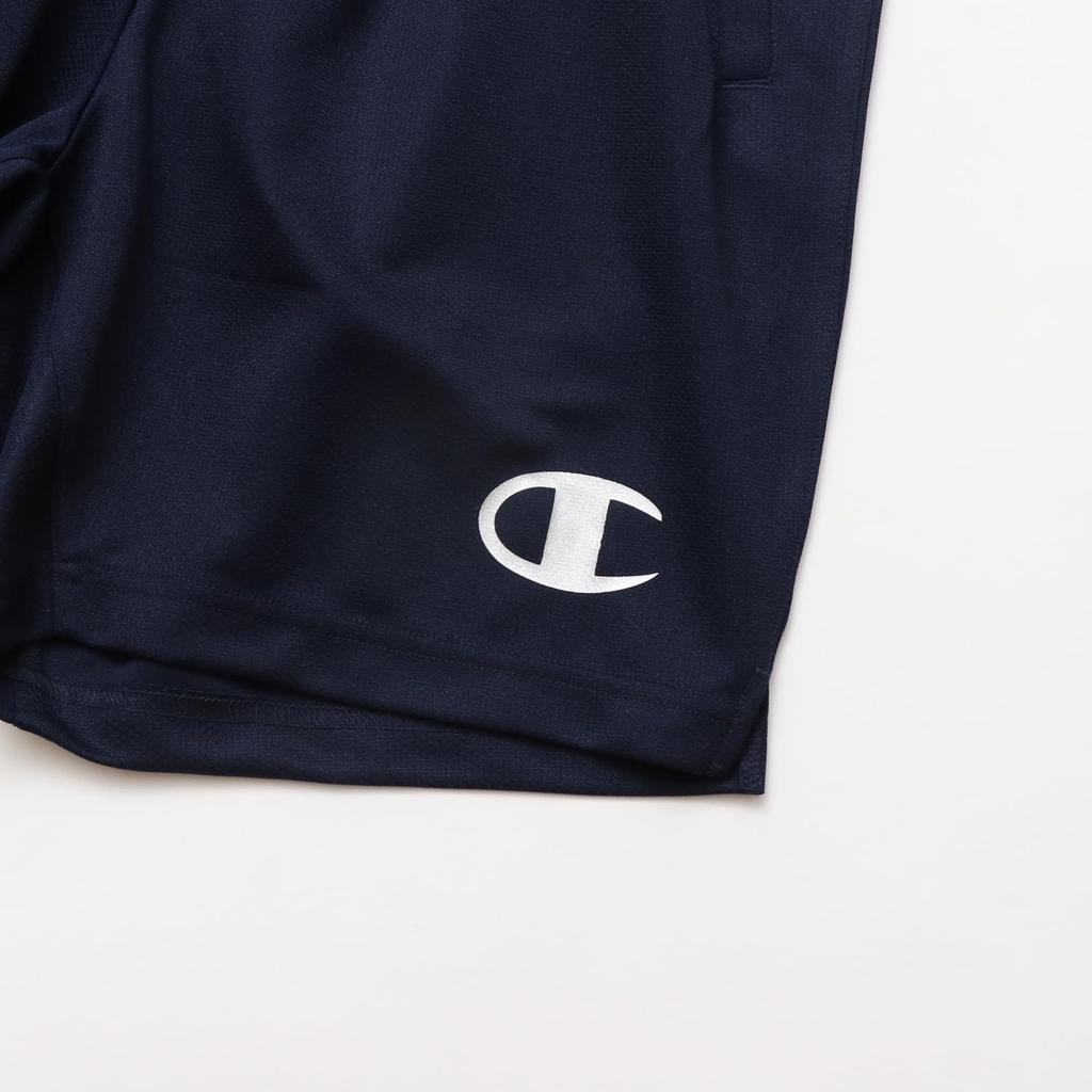 Шорты быстросохнущие шорты с графическим логотипом и принтом волейбола темно-синие [Champion] C3-AV505 мужские