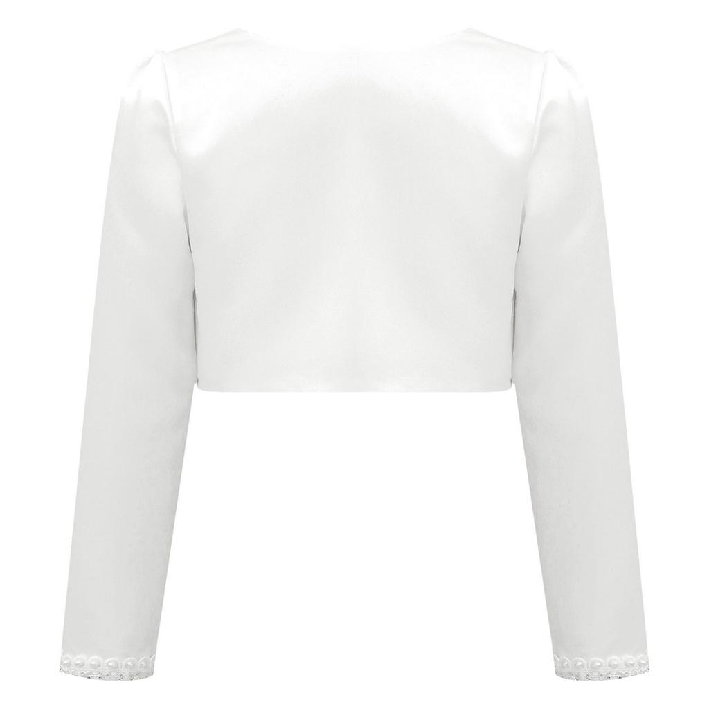 Болеро с длинными рукавами для девочек, платье с цветочным узором для девочек, накидка, детская короткая куртка, кардиган, топ