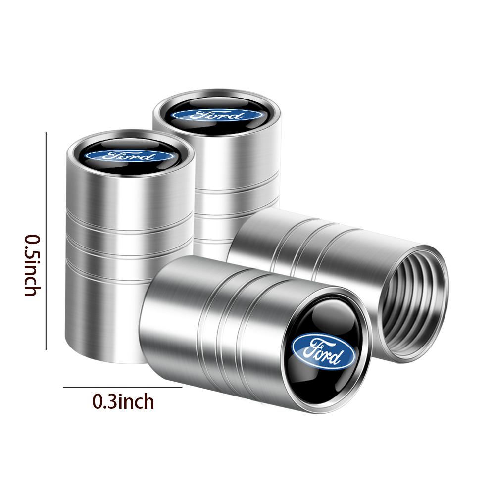 snpwz4 4PCS Metal Car Wheel Tire Valve Cover Stem Caps Accessories Auto Styling For Ford Focus Mk3 Mondeo Mk4 Fusion Ranger Mustang ST