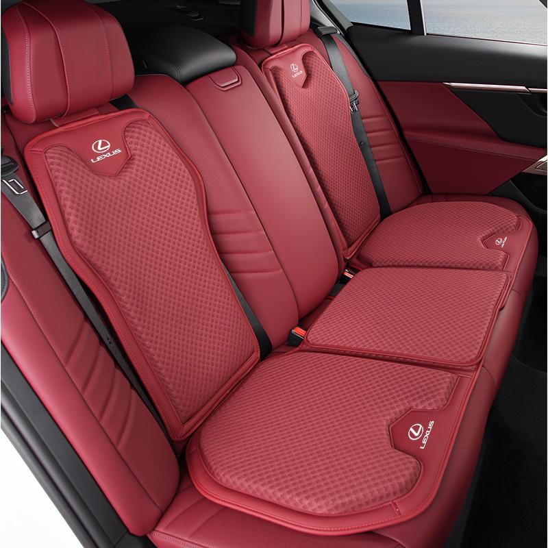 PYZW6 Car Seat Ice Silk Cushion Backrest Waist Pad Protector Cover Interior For Lexus CT200h ES250 ES300h IS250 IS200 GS300 GS460